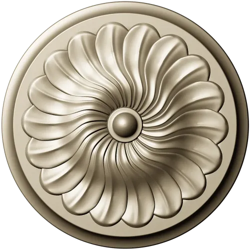 Spiral Petal Rosette - STL 3D model for CNC
