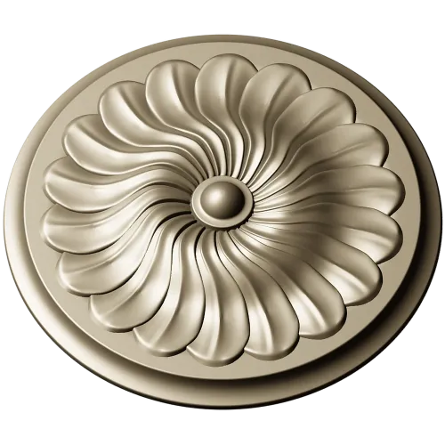 Spiral Petal Rosette - STL 3D model for CNC