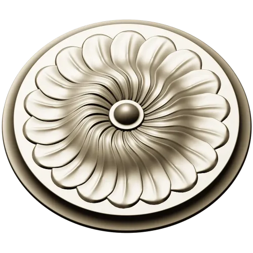 Spiral Petal Rosette - STL 3D model for CNC