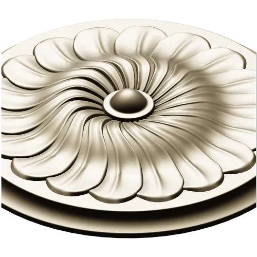 Spiral Petal Rosette - STL 3D model for CNC
