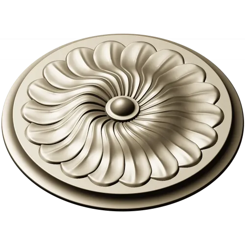 Spiral Petal Rosette - STL 3D model for CNC