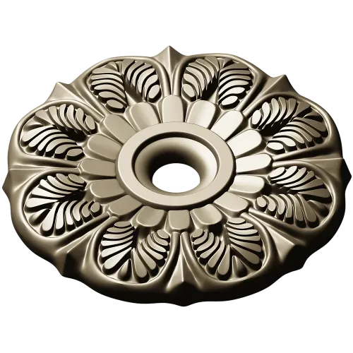 Sunleaf Rosette - high-detail STL 3D model for CNC milling