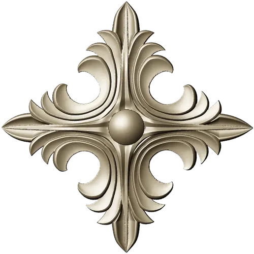 Acanthus Diamond Rosette - STL 3D model for CNC router
