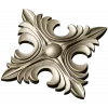 Acanthus Diamond Rosette - STL 3D model for CNC router