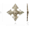 Acanthus Diamond Rosette - STL 3D model for CNC router