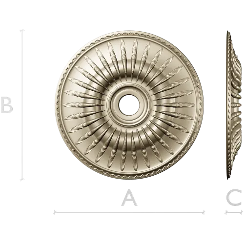 Auric Sun Rosette - STL 3D model for CNC