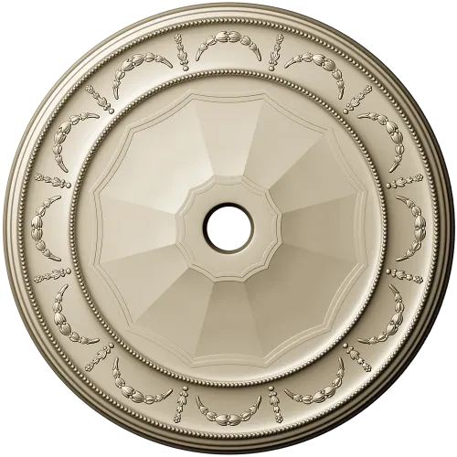 Ceiling Rosette STL - Laurel Medallion 3D Model for CNC