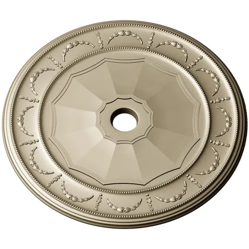 Ceiling Rosette STL - Laurel Medallion 3D Model for CNC
