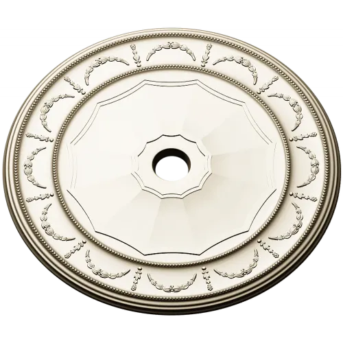 Ceiling Rosette STL - Laurel Medallion 3D Model for CNC