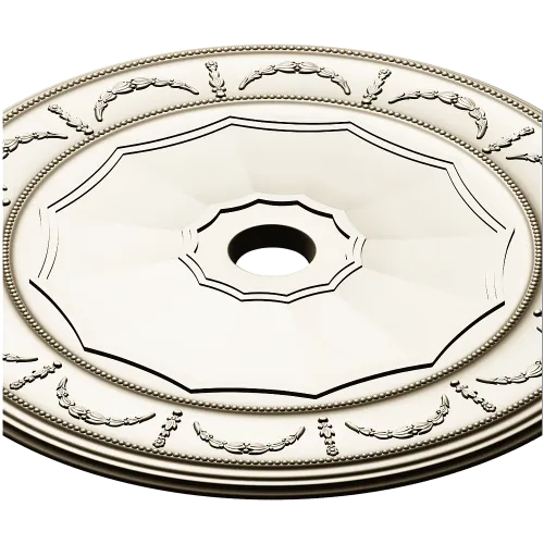 Ceiling Rosette STL - Laurel Medallion 3D Model for CNC