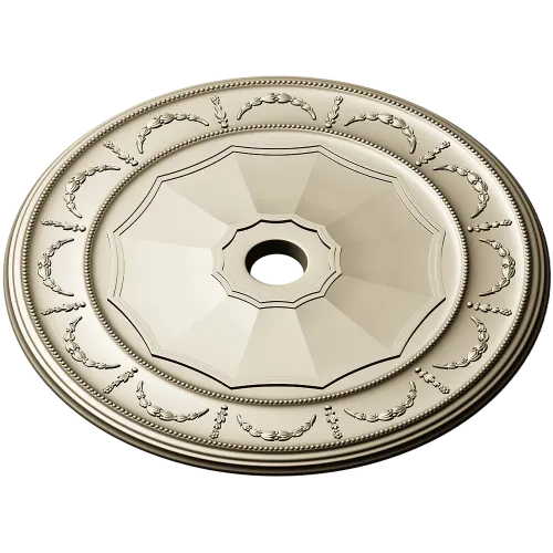 Ceiling Rosette STL - Laurel Medallion 3D Model for CNC