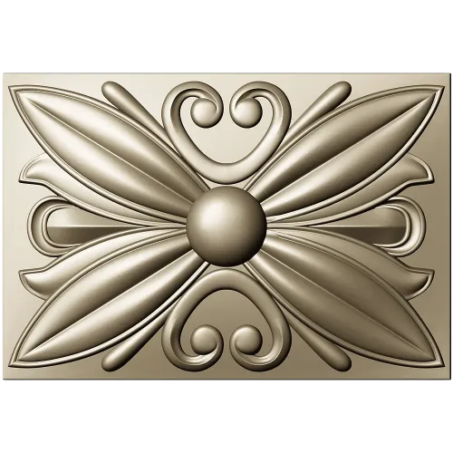 Floral rosette relief STL for CNC router and ArtCAM