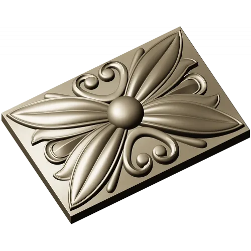 Floral rosette relief STL for CNC router and ArtCAM