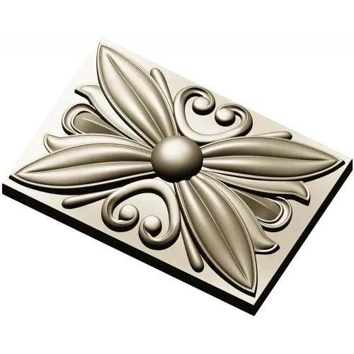Floral rosette relief STL for CNC router and ArtCAM
