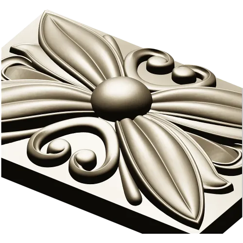 Floral rosette relief STL for CNC router and ArtCAM