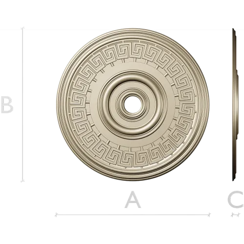 Athenian Medallion - STL 3D model rosette for CNC