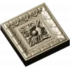 Square Floral Rosette STL for CNC Milling