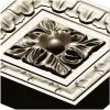 Square Floral Rosette STL for CNC Milling