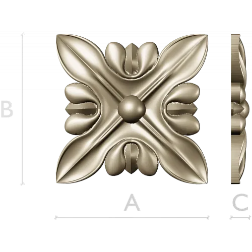 Verona Rosette - high-relief STL 3D model for CNC carving