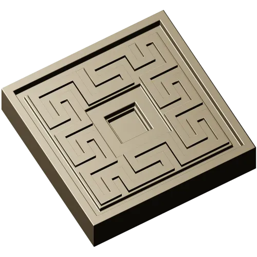 Meander Square Rosette STL