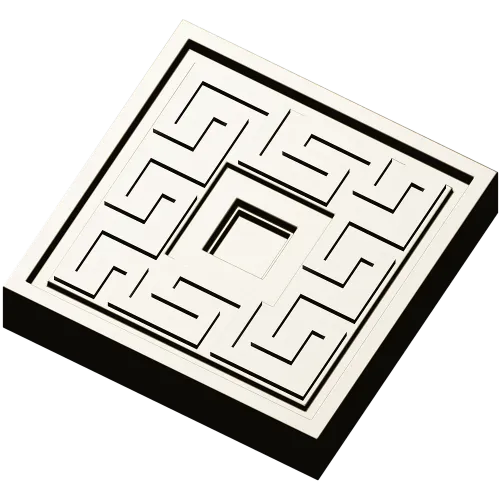 Meander Square Rosette STL