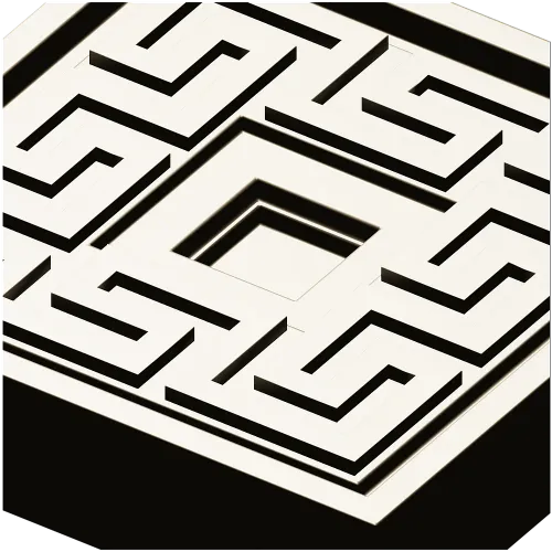 Meander Square Rosette STL
