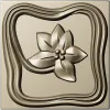 Square Floral Rosette - STL 3D Model for CNC