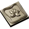 Square Floral Rosette - STL 3D Model for CNC