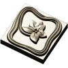 Square Floral Rosette - STL 3D Model for CNC