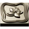 Square Floral Rosette - STL 3D Model for CNC