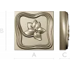Square Floral Rosette - STL 3D Model for CNC