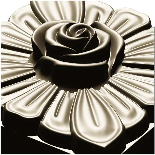 Square Rose Rosette STL for CNC