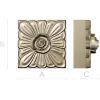 Square Rose Rosette STL for CNC