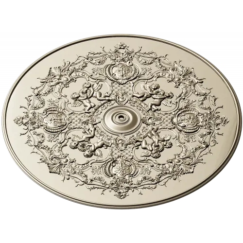 Rococo Cherub Ceiling Rosette STL Model for CNC