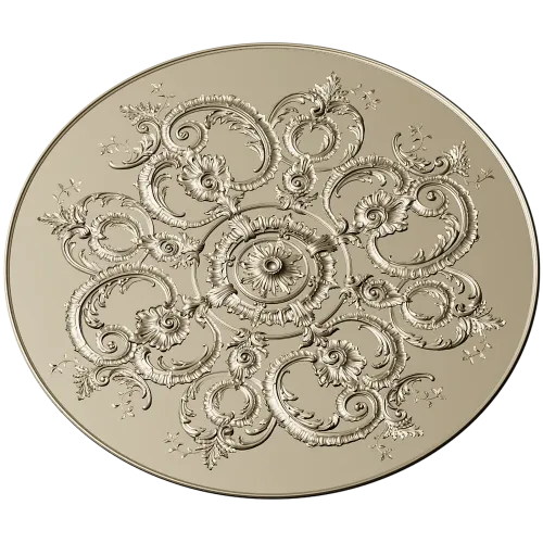 Ornate Rococo Round Rosette STL for CNC