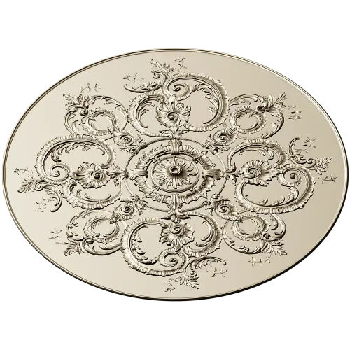 Ornate Rococo Round Rosette STL for CNC