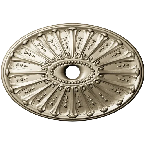 Oval Sunburst Rosette STL for CNC milling