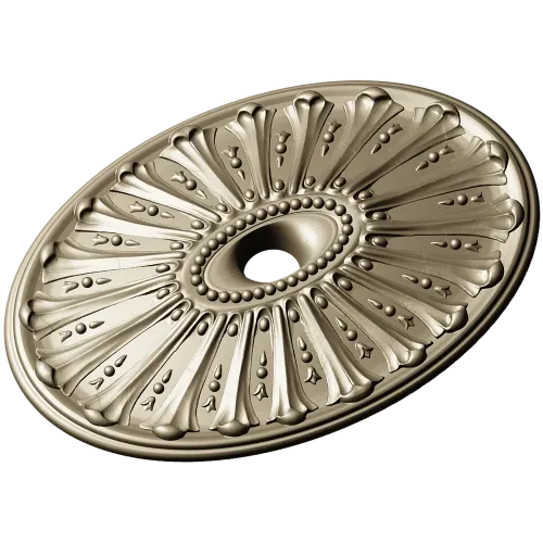 Oval Sunburst Rosette STL for CNC milling
