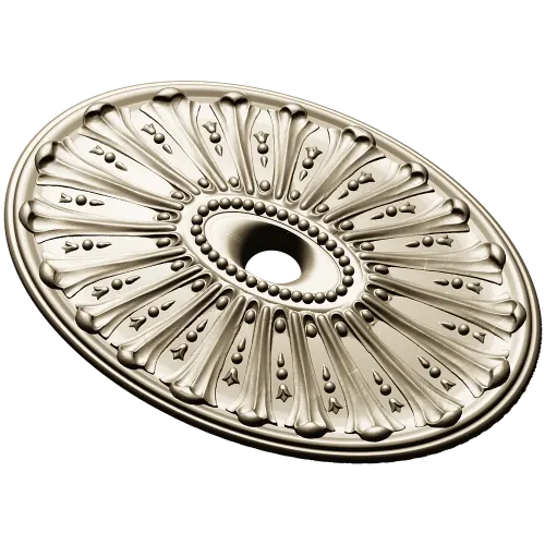 Oval Sunburst Rosette STL for CNC milling