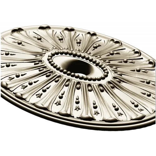 Oval Sunburst Rosette STL for CNC milling