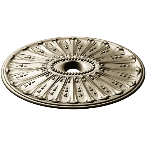 Oval Sunburst Rosette STL for CNC milling