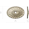 Oval Sunburst Rosette STL for CNC milling