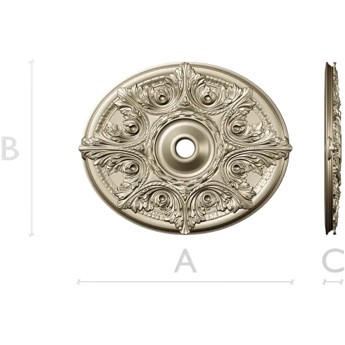 Acanthus Star Ceiling Rosette - STL 3D model for CNC