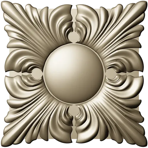 Classic Acanthus Rosette STL for CNC Milling