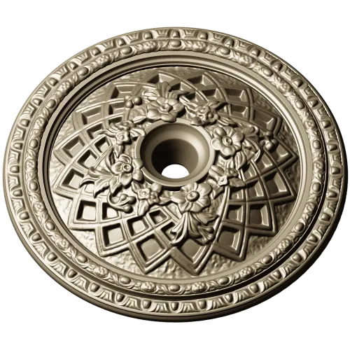 Floral Lattice Ceiling Rosette - STL 3D model for CNC