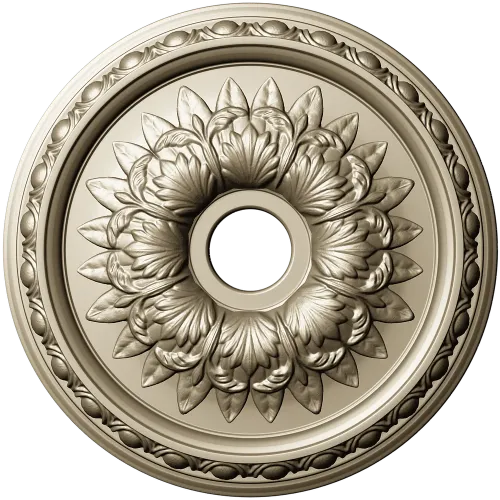 Ornamental Floral Ceiling Rosette STL for CNC