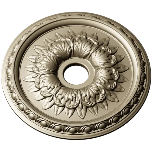 Ornamental Floral Ceiling Rosette STL for CNC