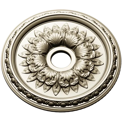 Ornamental Floral Ceiling Rosette STL for CNC