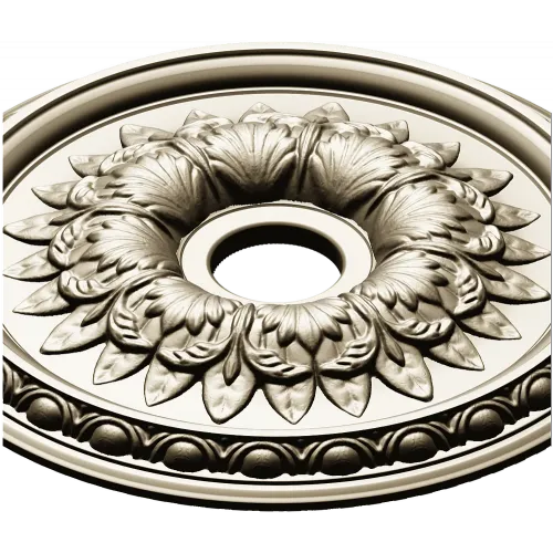 Ornamental Floral Ceiling Rosette STL for CNC