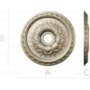 Ornamental Floral Ceiling Rosette STL for CNC